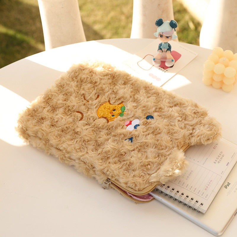 Kawaii Rabbit & Bear iPad Case Pouch Cover - Kawaiies - Adorable - Cute - Plushies - Plush - Kawaii