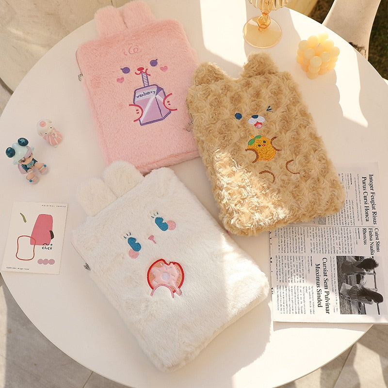 Kawaii Rabbit & Bear iPad Case Pouch Cover - Kawaiies - Adorable - Cute - Plushies - Plush - Kawaii