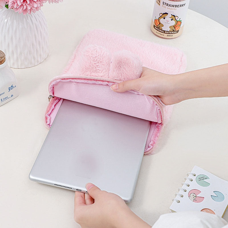 Kawaii Rabbit & Bear iPad Case Pouch Cover - Kawaiies - Adorable - Cute - Plushies - Plush - Kawaii