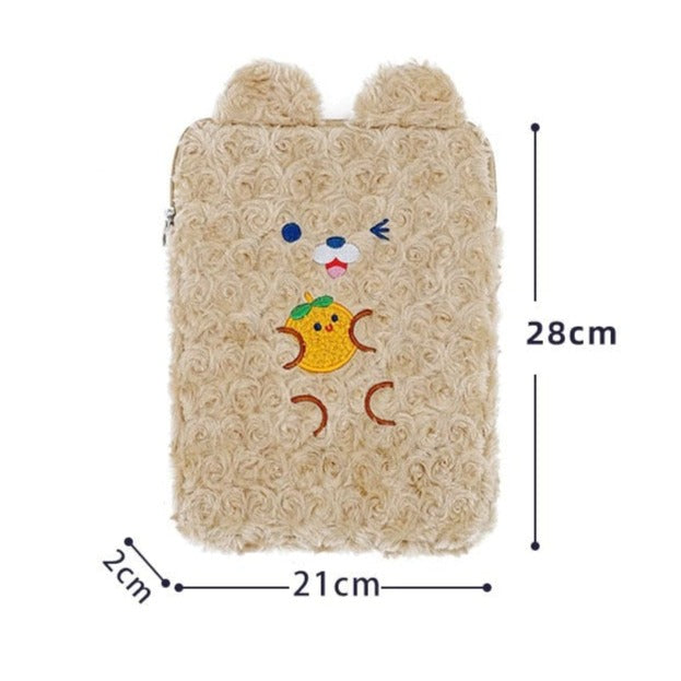 Kawaii Rabbit & Bear iPad Case Pouch Cover - Kawaiies - Adorable - Cute - Plushies - Plush - Kawaii