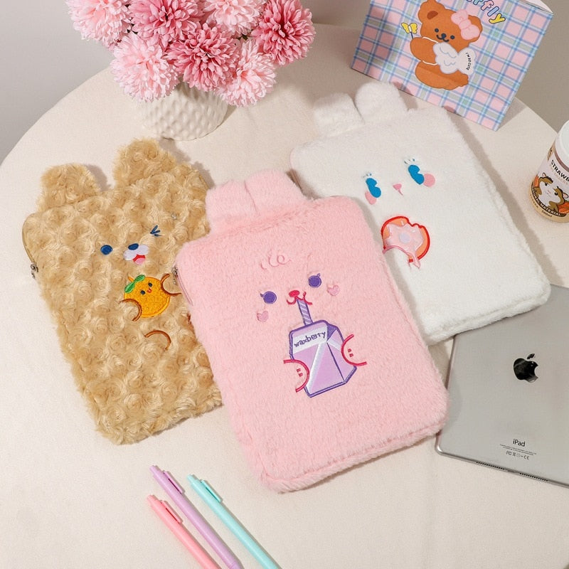 Kawaii Rabbit & Bear iPad Case Pouch Cover - Kawaiies - Adorable - Cute - Plushies - Plush - Kawaii