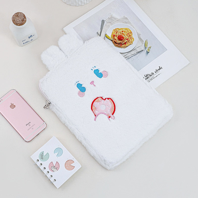 Kawaii Rabbit & Bear iPad Case Pouch Cover - Kawaiies - Adorable - Cute - Plushies - Plush - Kawaii