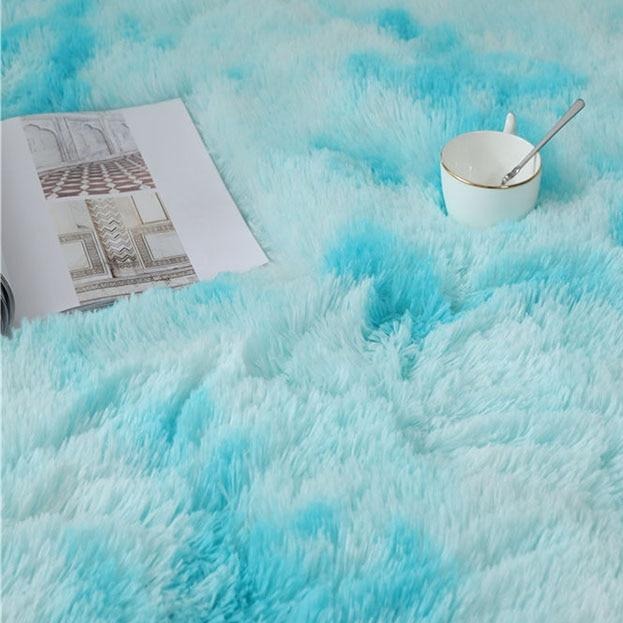 Kawaii Soft Faux Fur Rainbow Rug - Kawaiies - Adorable - Cute - Plushies - Plush - Kawaii