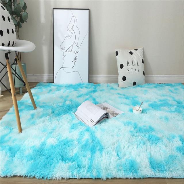 Kawaii Soft Faux Fur Rainbow Rug - Kawaiies - Adorable - Cute - Plushies - Plush - Kawaii