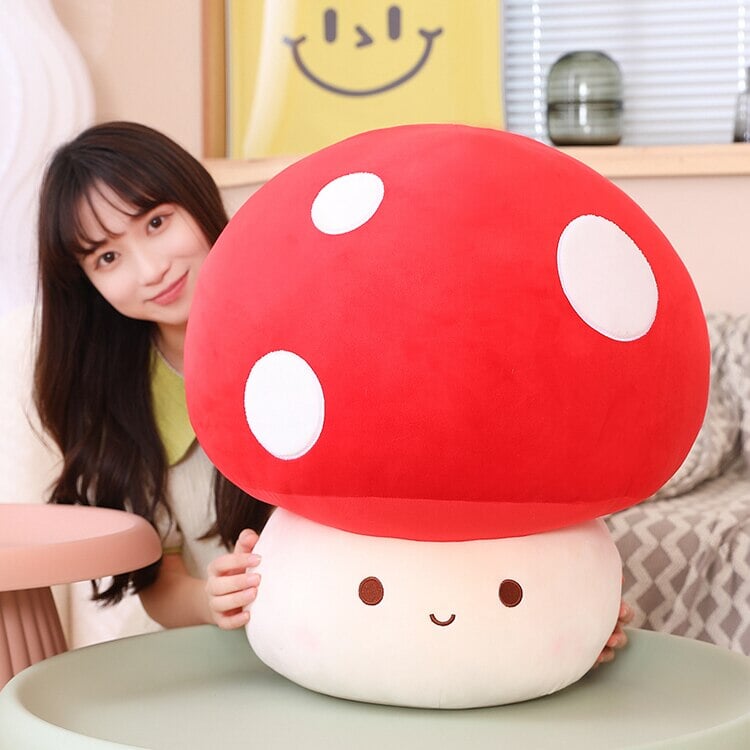 Kawaii Red Brown White Mushroom Plushie Family - Kawaiies - Adorable - Cute - Plushies - Plush - Kawaii