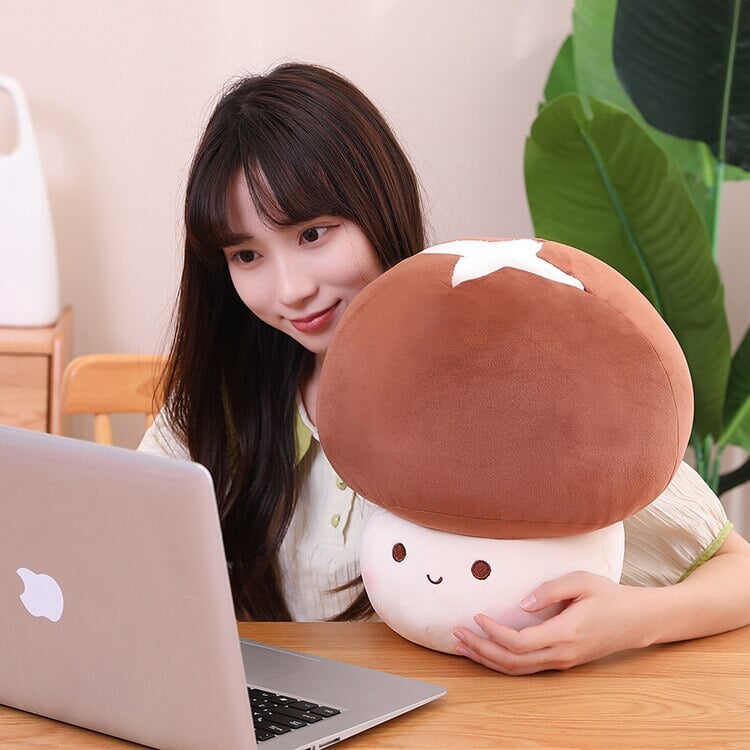 Kawaii Red Brown White Mushroom Plushie Family - Kawaiies - Adorable - Cute - Plushies - Plush - Kawaii