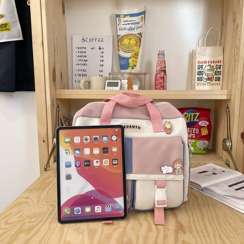 Korean Style Kawaii Backpack/Shoulder Bag (with accessories) – KUMA  Stationery & Crafts