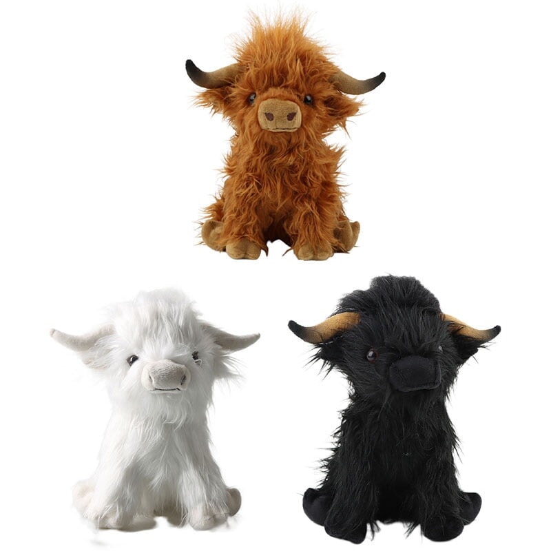 kawaiies-softtoys-plushies-kawaii-plush-Kawaii Scruffy and Pals the Highland Cow Plushie | NEW Soft toy Set of 3 
