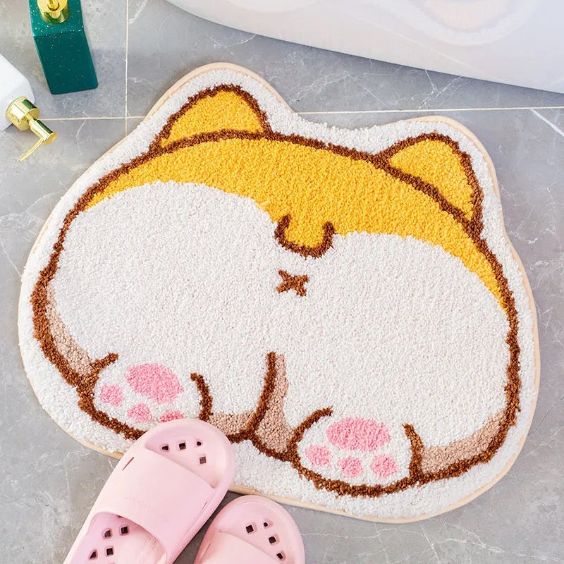 Kawaii Shiba Inu Butt Bum Non-Slip Fluffy Mats - Kawaiies - Adorable - Cute - Plushies - Plush - Kawaii