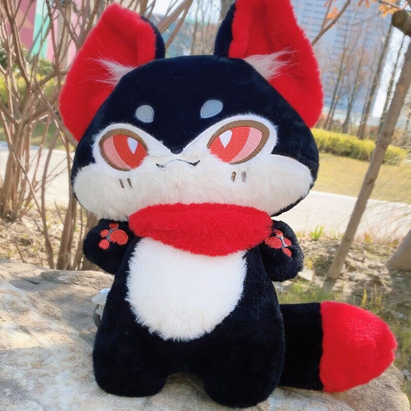 kawaiies-softtoys-plushies-kawaii-plush-Kawaii Sleek Fox Plushie | NEW Soft toy Black 