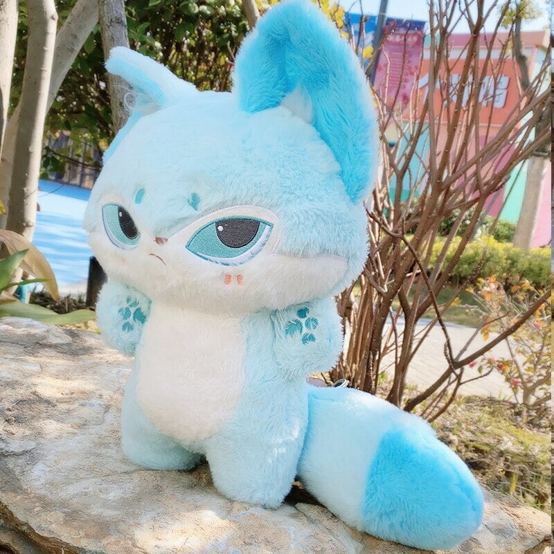 kawaiies-softtoys-plushies-kawaii-plush-Kawaii Sleek Fox Plushie | NEW Soft toy Blue 