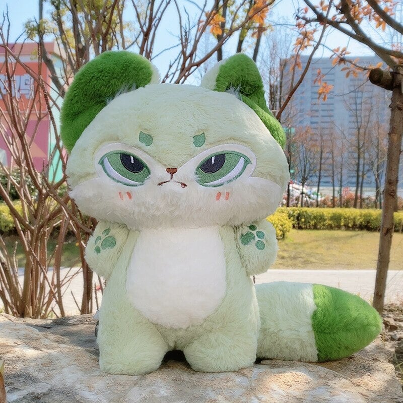 kawaiies-softtoys-plushies-kawaii-plush-Kawaii Sleek Fox Plushie | NEW Soft toy Green 