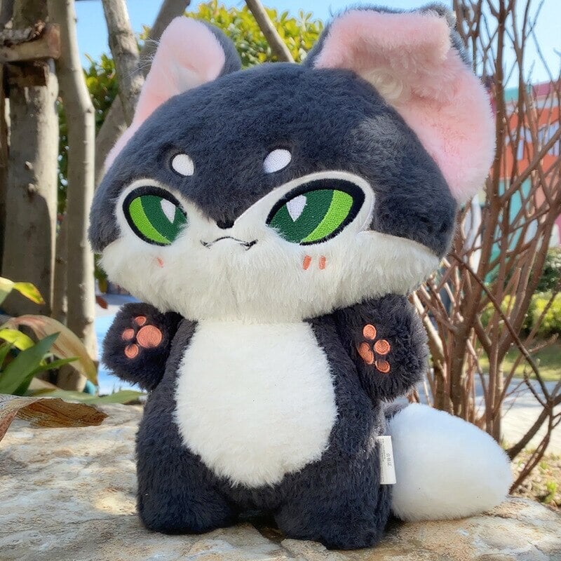 kawaiies-softtoys-plushies-kawaii-plush-Kawaii Sleek Fox Plushie | NEW Soft toy Grey 