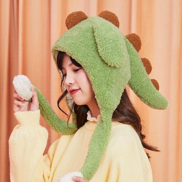 Kawaii Spiky Dinosaur Plush Hat - Kawaiies - Adorable - Cute - Plushies - Plush - Kawaii