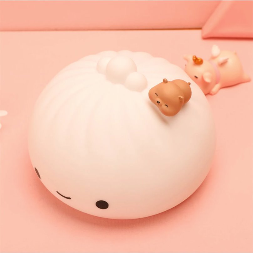 Kawaii Steamed Bao Bun Buddy LED Night Light - Kawaiies - Adorable - Cute - Plushies - Plush - Kawaii