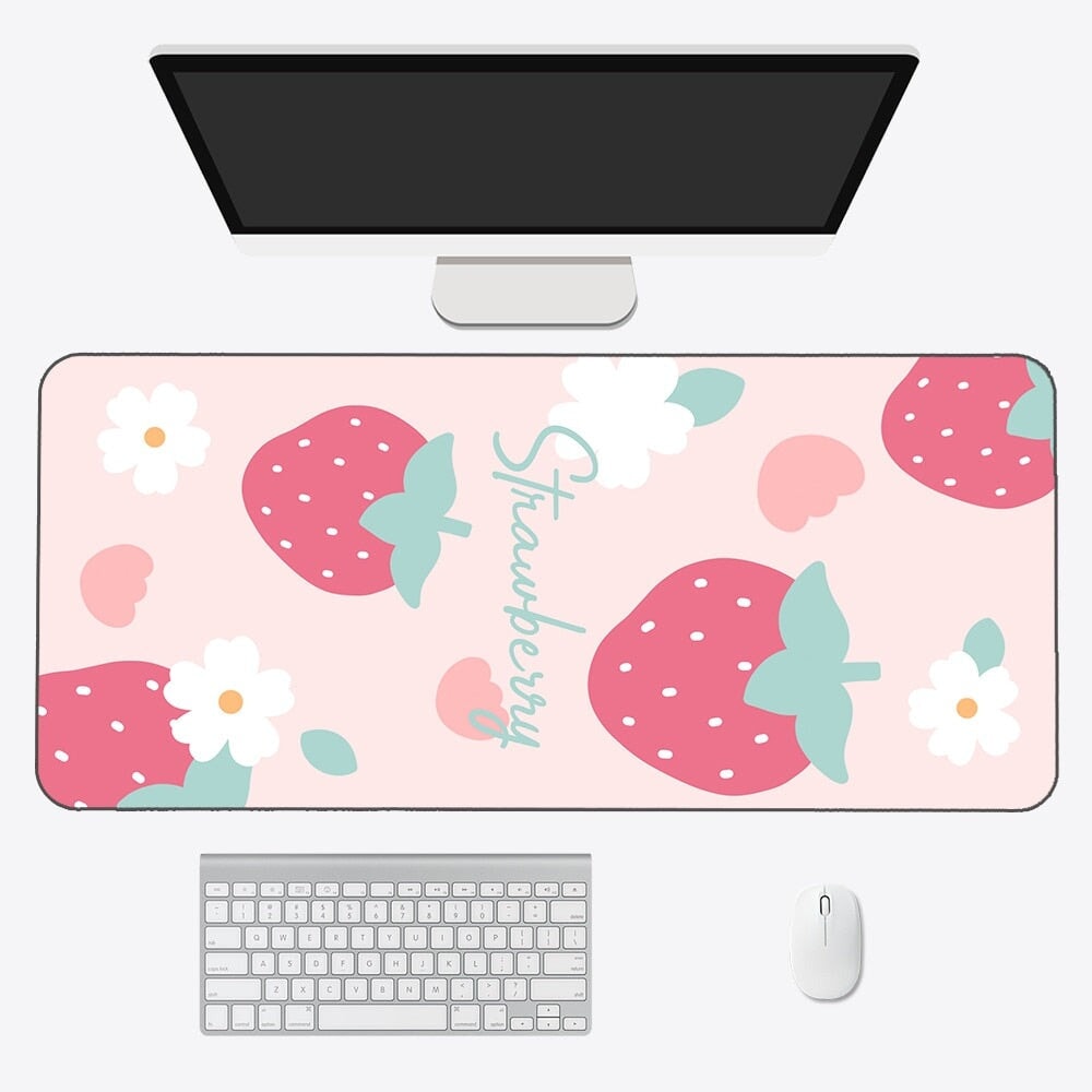 Kawaii Strawberry Long Mouse Pad Collection - Kawaiies - Adorable - Cute - Plushies - Plush - Kawaii