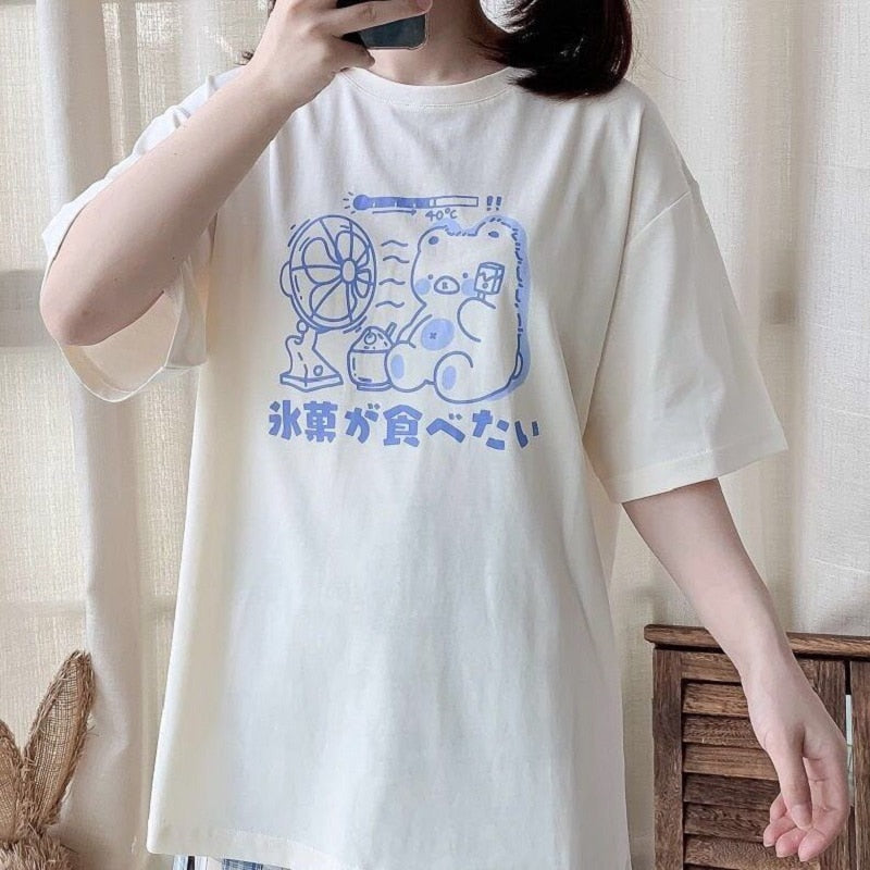 Kawaii Sweet Blue Bear Tee - Kawaiies - Adorable - Cute - Plushies - Plush - Kawaii