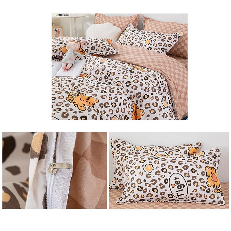kawaiies-softtoys-plushies-kawaii-plush-Kawaii Tiger Checked Bedding Sets Bedding Sets 