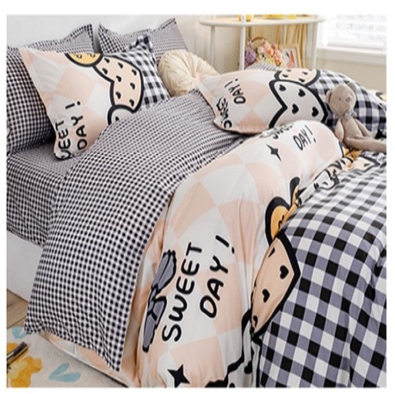 Kawaii Tiger Checked Bedding Sets - Kawaiies - Adorable - Cute - Plushies - Plush - Kawaii