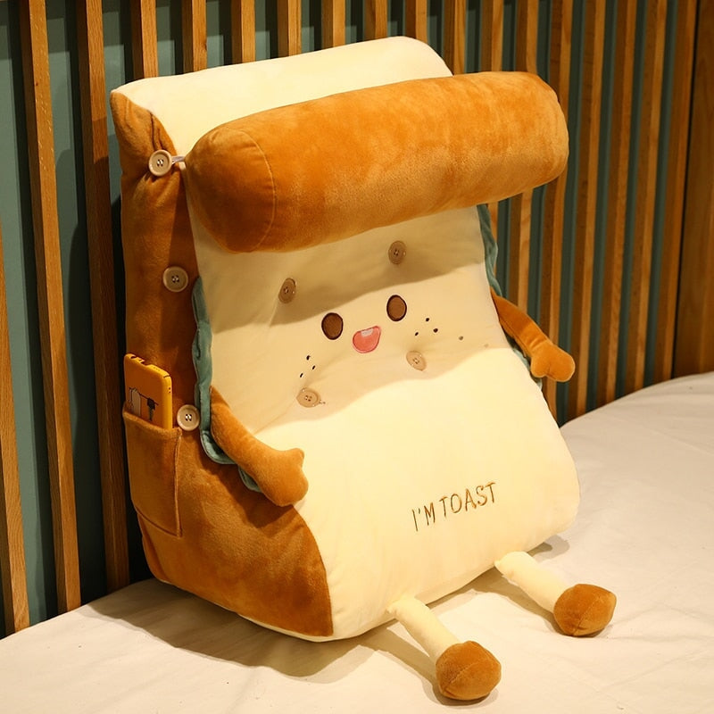 Kawaii Toasted Bread Back Support Plushie - Kawaiies - Adorable - Cute - Plushies - Plush - Kawaii