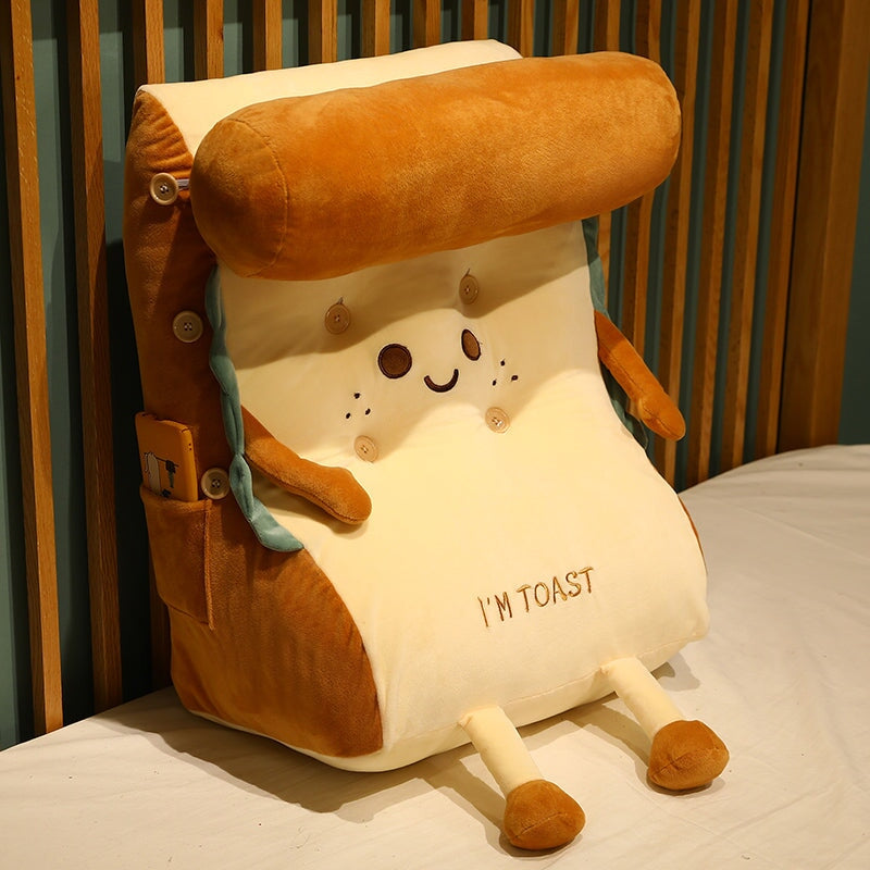 Kawaii Toasted Bread Back Support Plushie - Kawaiies - Adorable - Cute - Plushies - Plush - Kawaii