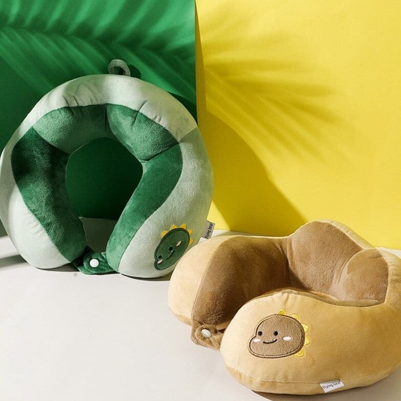 Kawaii Travel Neck Support Pillow Dino Tiger Dog Bunny Plushie – Kawaiies