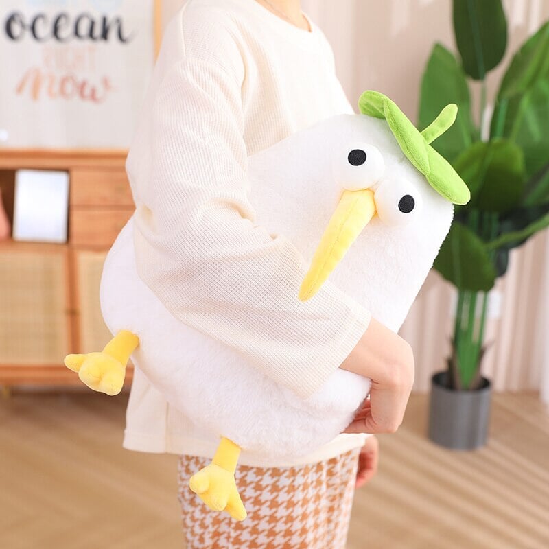 kawaiies-softtoys-plushies-kawaii-plush-Kawaii White Kiwi Bird Plushie | NEW Soft toy Hat 20in / 50cm 