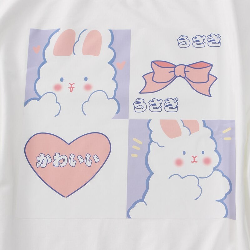Kawaii Japanese Anime Bunny Blonde Girl Graphic Tee – Kawaiies