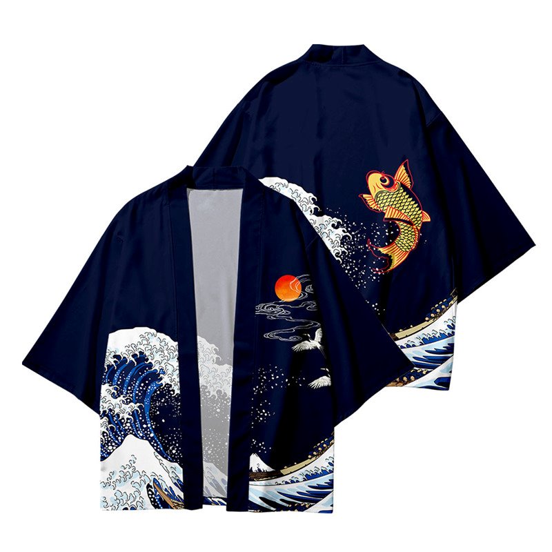 Kimono Japanese Great Wave and Mighty Koi - Kawaiies - Adorable - Cute - Plushies - Plush - Kawaii