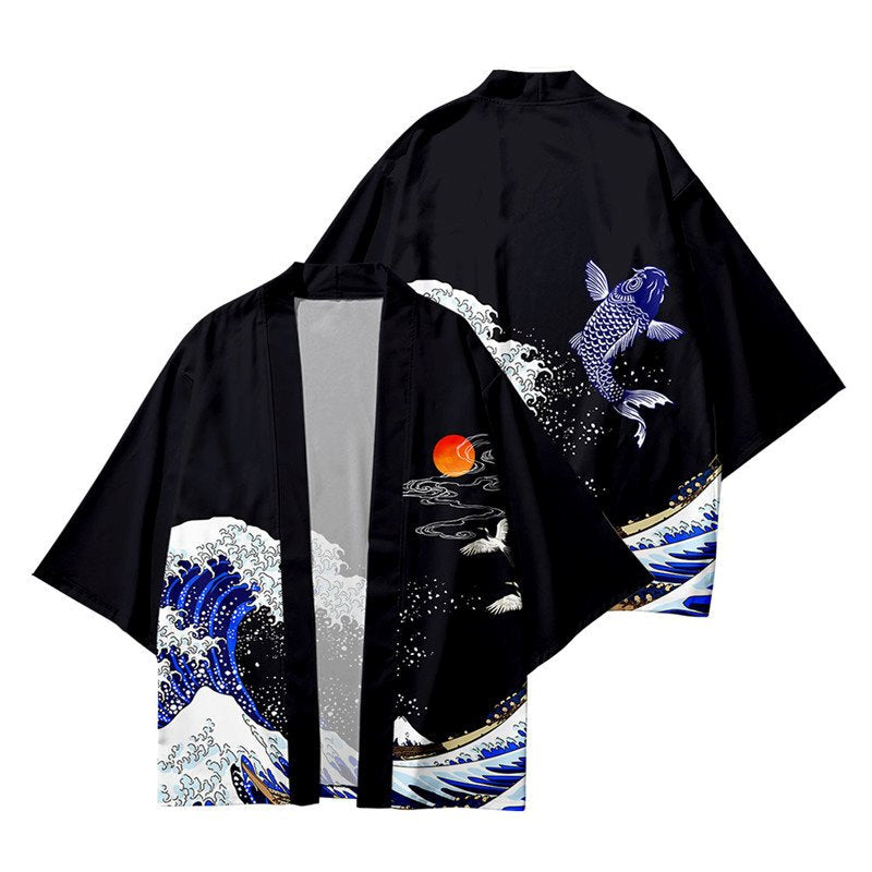 Kimono Japanese Great Wave and Mighty Koi - Kawaiies - Adorable - Cute - Plushies - Plush - Kawaii