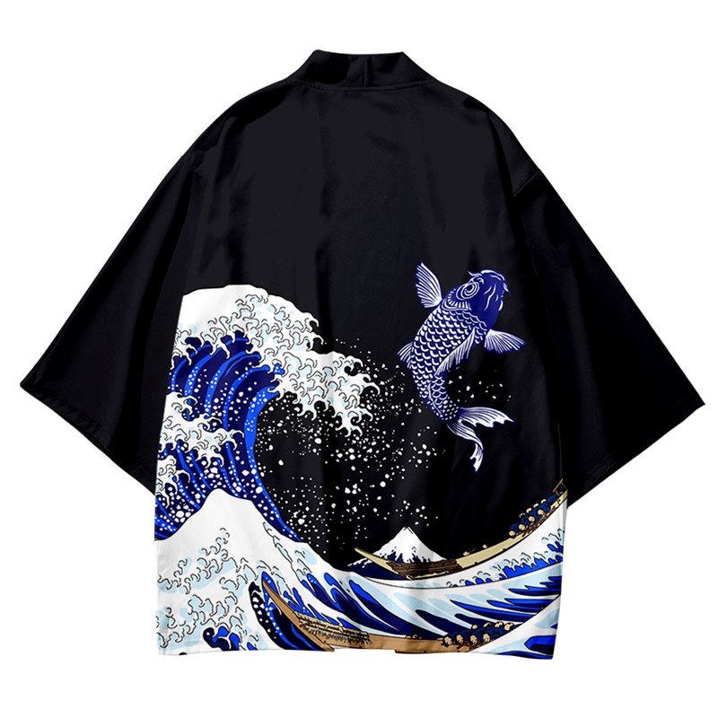 Kimono Japanese Great Wave and Mighty Koi - Kawaiies - Adorable - Cute - Plushies - Plush - Kawaii