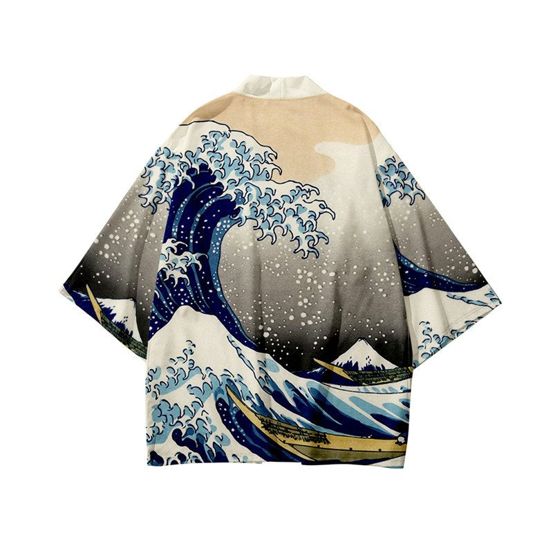 Kimono Japanese Great Wave and Mighty Koi – Kawaiies
