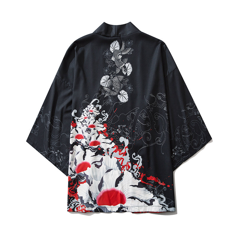 Kimono Japanese Lotus and Koi Prints - Kawaiies - Adorable - Cute - Plushies - Plush - Kawaii