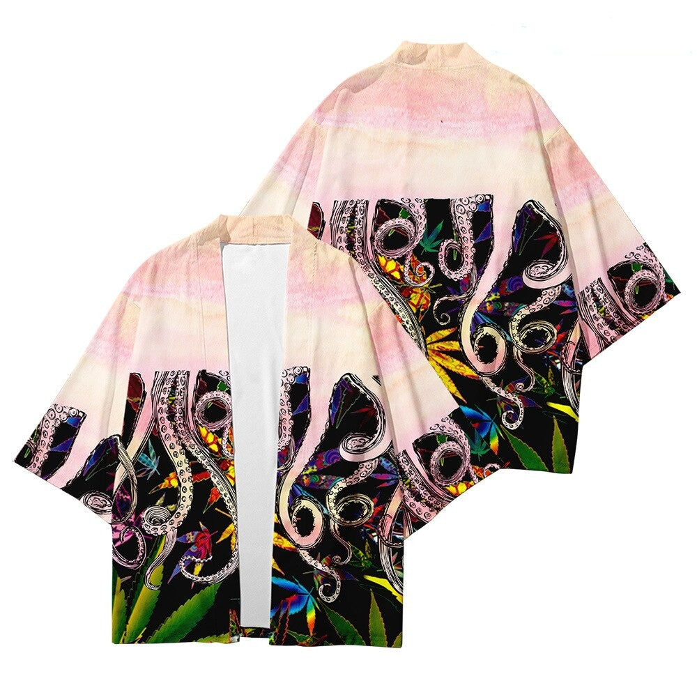 Kimono Japanese Octopus Prints - Kawaiies - Adorable - Cute - Plushies - Plush - Kawaii
