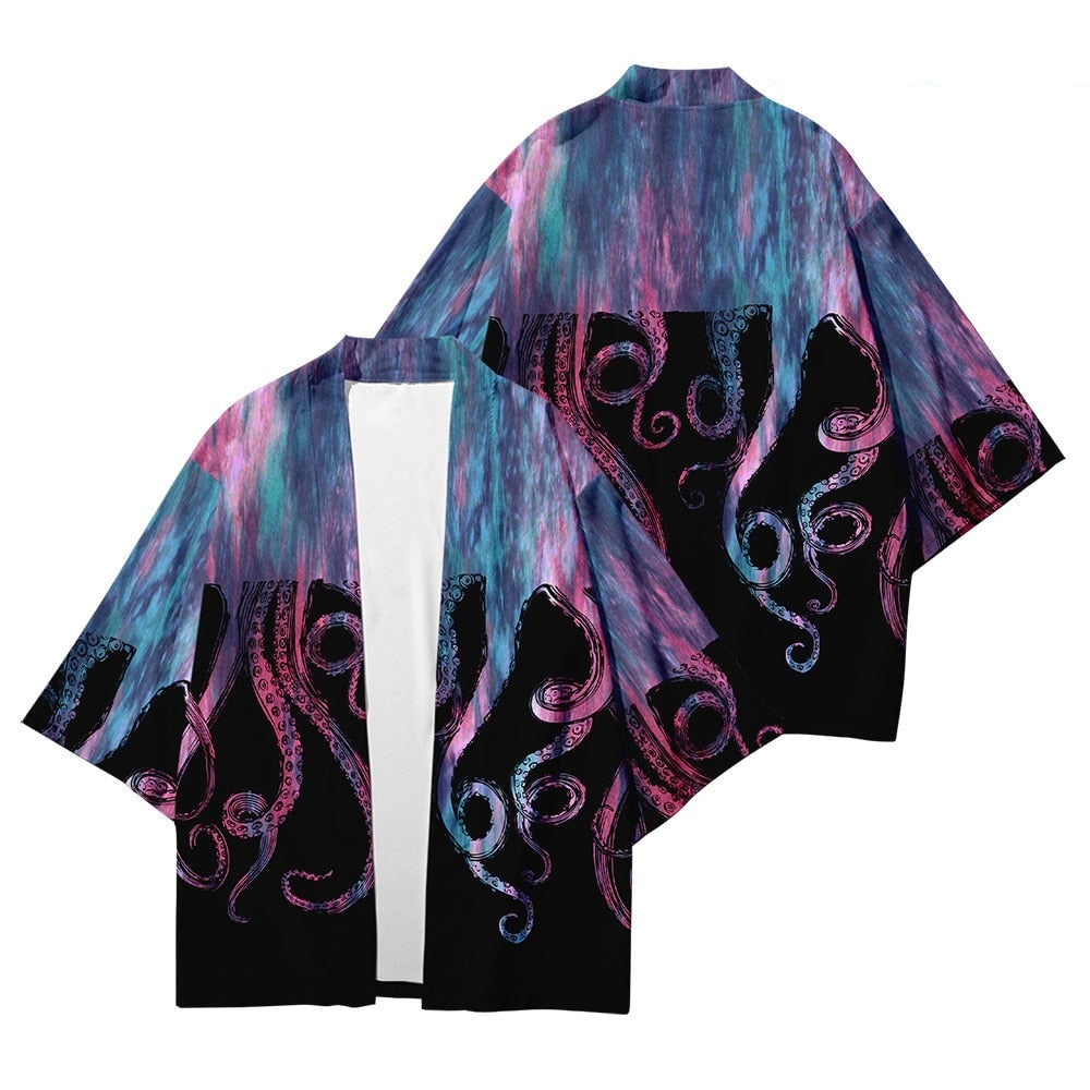 Kimono Japanese Octopus Prints - Kawaiies - Adorable - Cute - Plushies - Plush - Kawaii