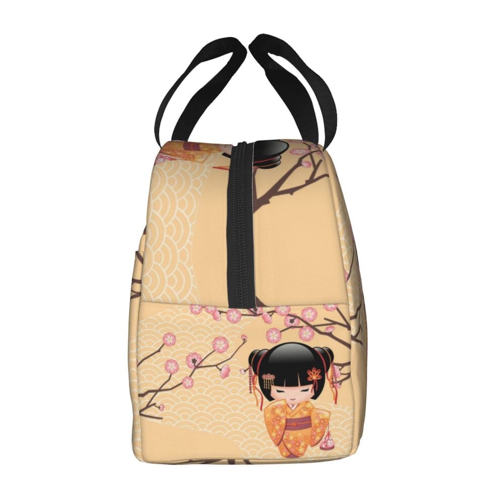 kawaiies-softtoys-plushies-kawaii-plush-Kokeshi Doll Sakura Lunch Bag Bag 