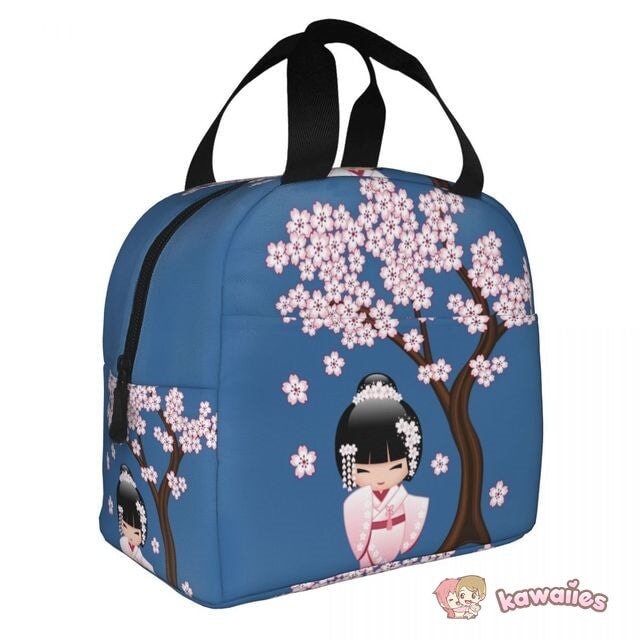 kawaiies-softtoys-plushies-kawaii-plush-Kokeshi Doll Sakura Lunch Bag Bag 