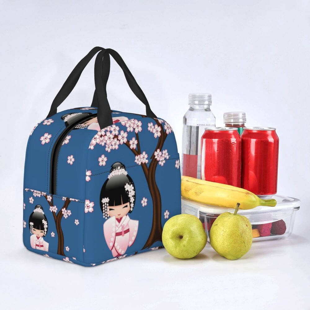 kawaiies-softtoys-plushies-kawaii-plush-Kokeshi Doll Sakura Lunch Bag Bag 