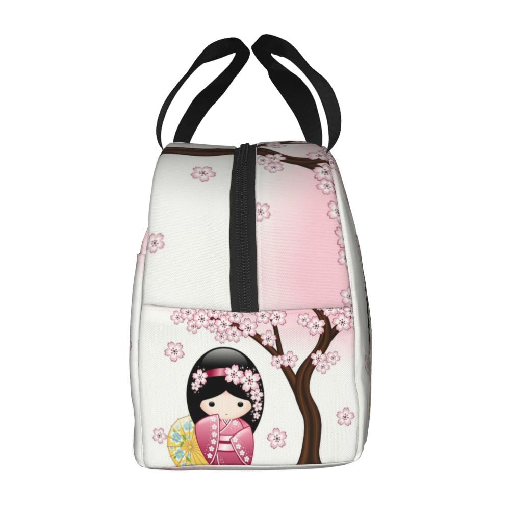 kawaiies-softtoys-plushies-kawaii-plush-Kokeshi Doll Sakura Lunch Bag Bag 