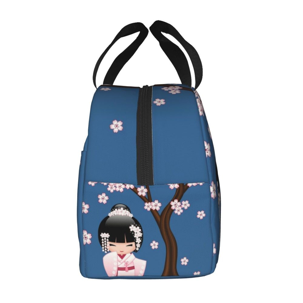 kawaiies-softtoys-plushies-kawaii-plush-Kokeshi Doll Sakura Lunch Bag Bag 