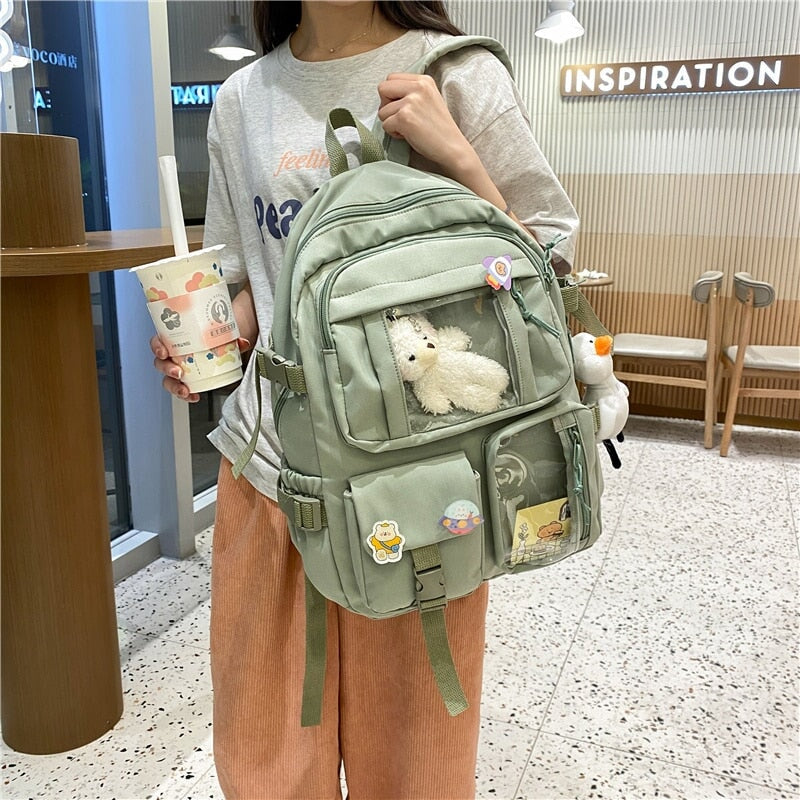 Large Functional Waterproof Kawaii Backpack - Kawaiies - Adorable - Cute - Plushies - Plush - Kawaii