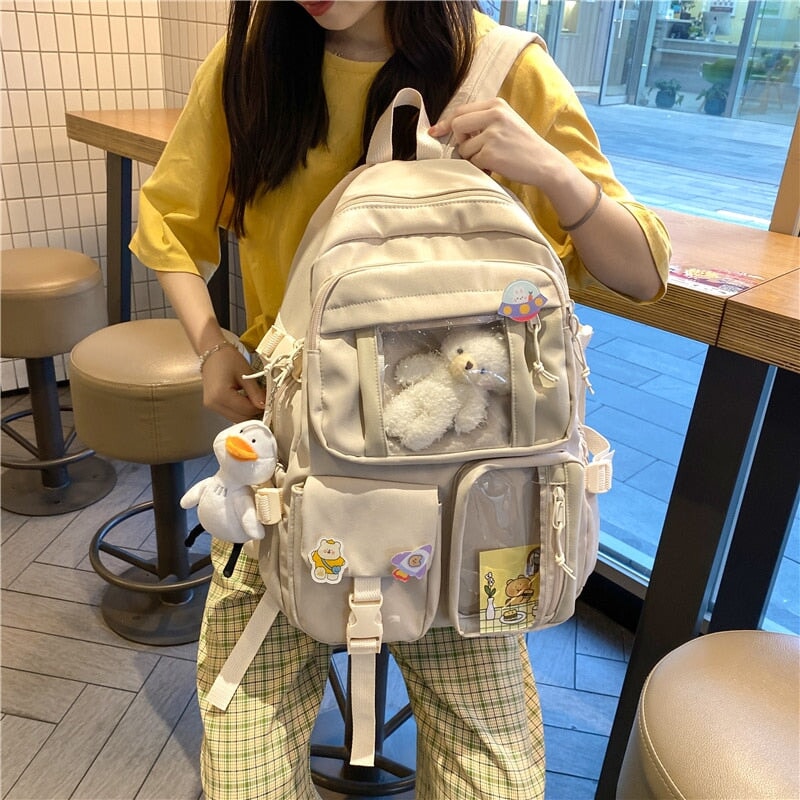 Large Functional Waterproof Kawaii Backpack - Kawaiies - Adorable - Cute - Plushies - Plush - Kawaii