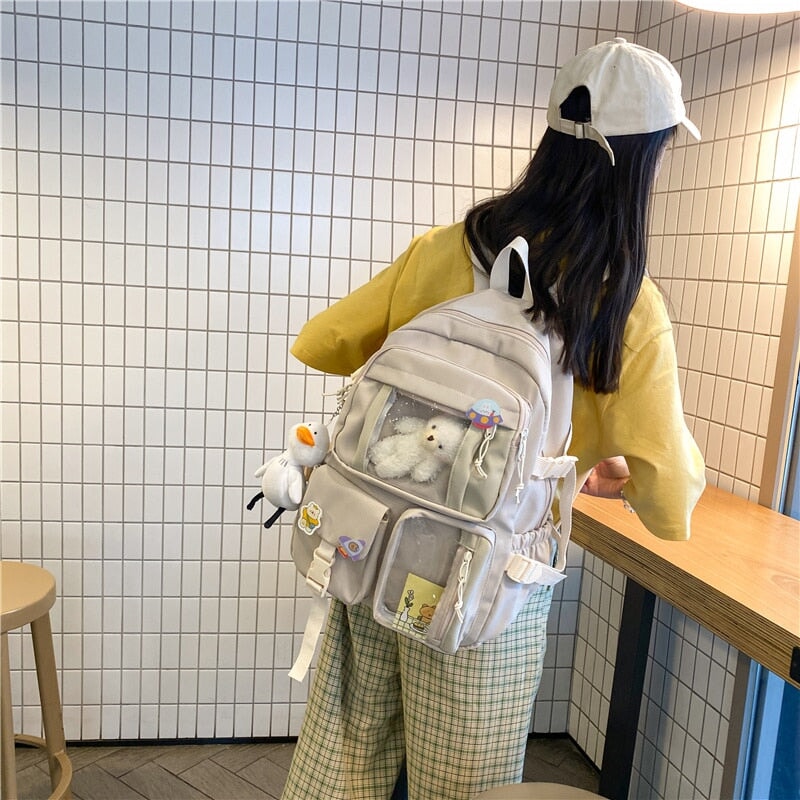 Large Functional Waterproof Kawaii Backpack - Kawaiies - Adorable - Cute - Plushies - Plush - Kawaii