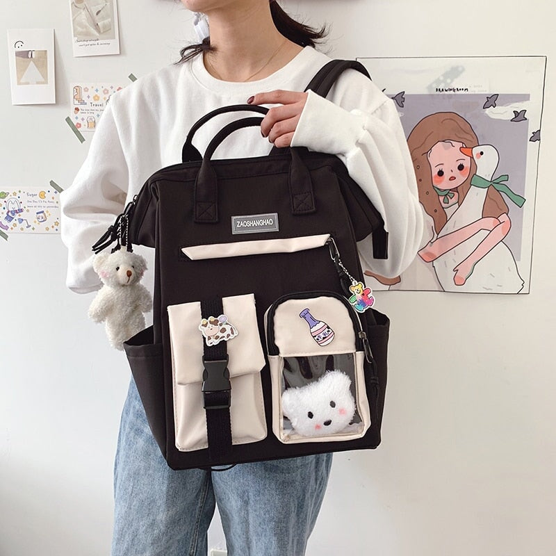Large Pastel Waterproof Backpack Handbag – Kawaiies