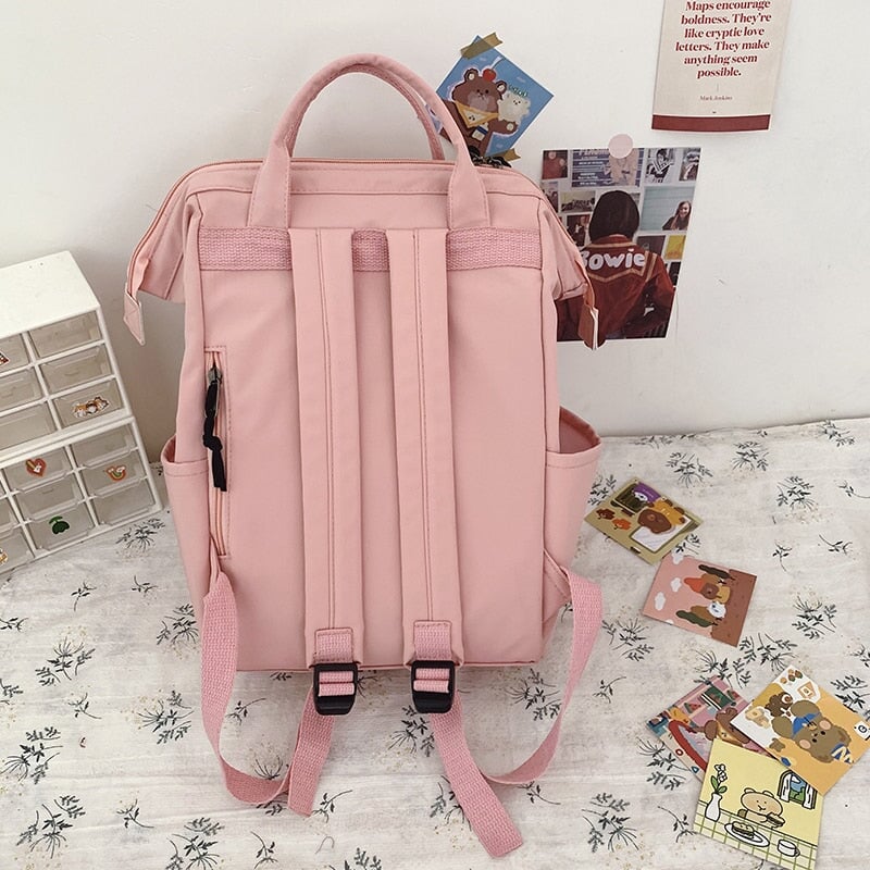 Large Pastel Waterproof Backpack Handbag - Kawaiies - Adorable - Cute - Plushies - Plush - Kawaii