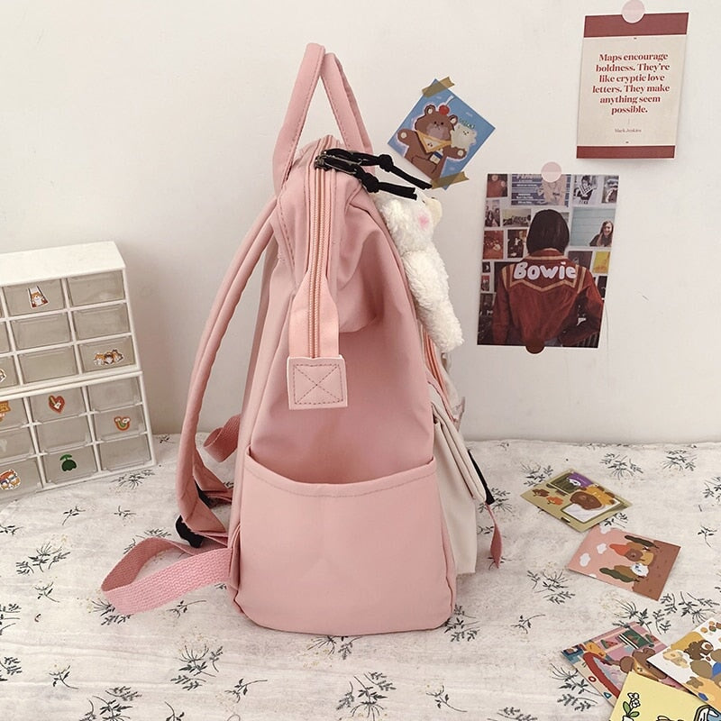 Large Pastel Waterproof Backpack Handbag - Kawaiies - Adorable - Cute - Plushies - Plush - Kawaii