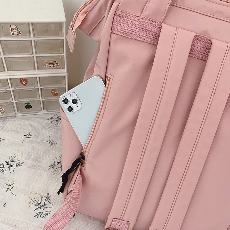 Large Pastel Waterproof Backpack Handbag - Kawaiies - Adorable - Cute - Plushies - Plush - Kawaii