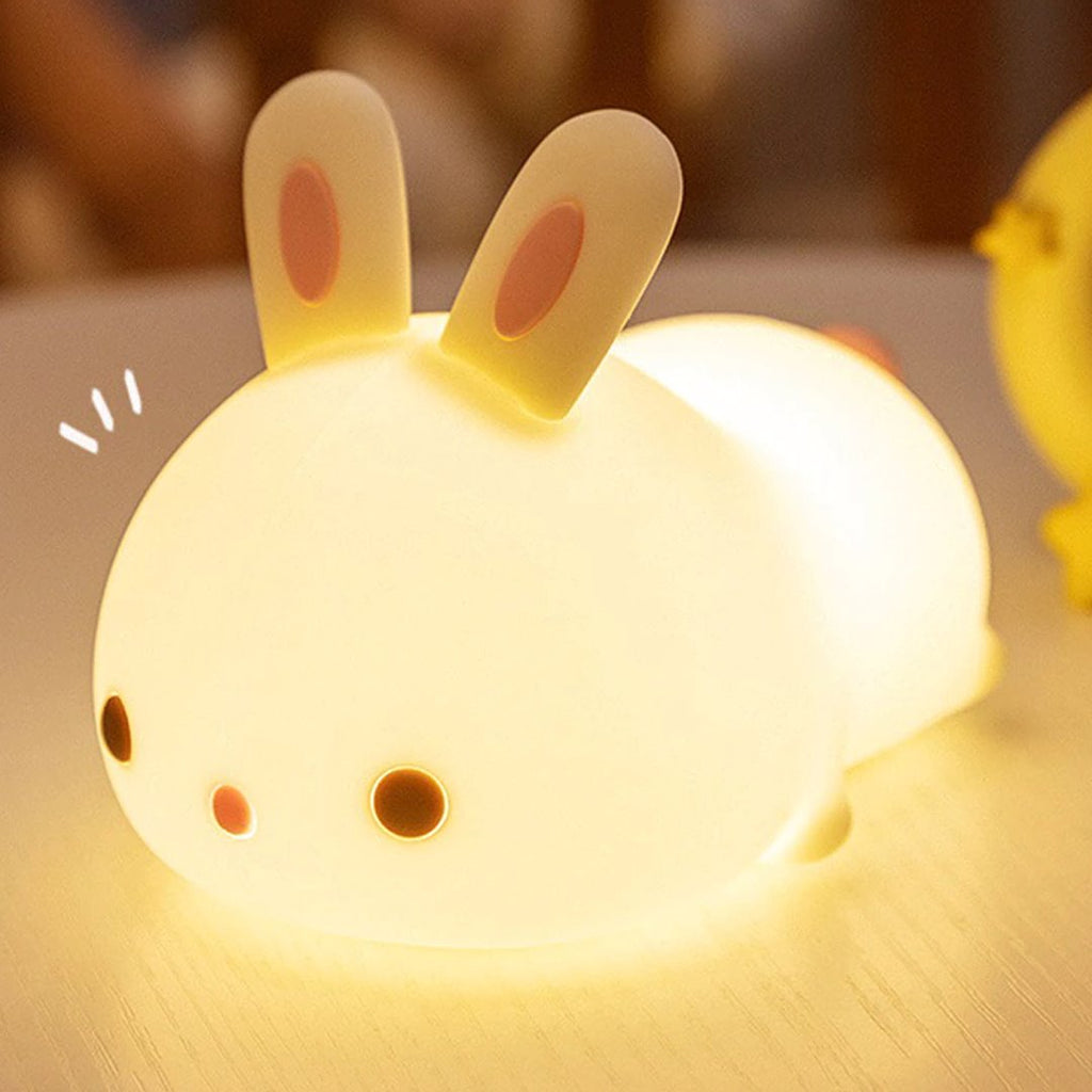 Laying Cat & Bunny LED Night Light - Kawaiies - Adorable - Cute - Plushies - Plush - Kawaii