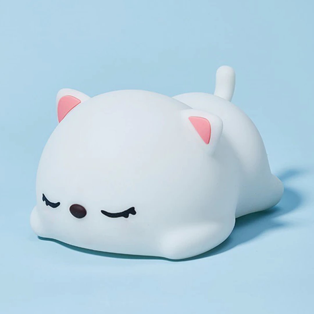 Laying Cat & Bunny LED Night Light - Kawaiies - Adorable - Cute - Plushies - Plush - Kawaii
