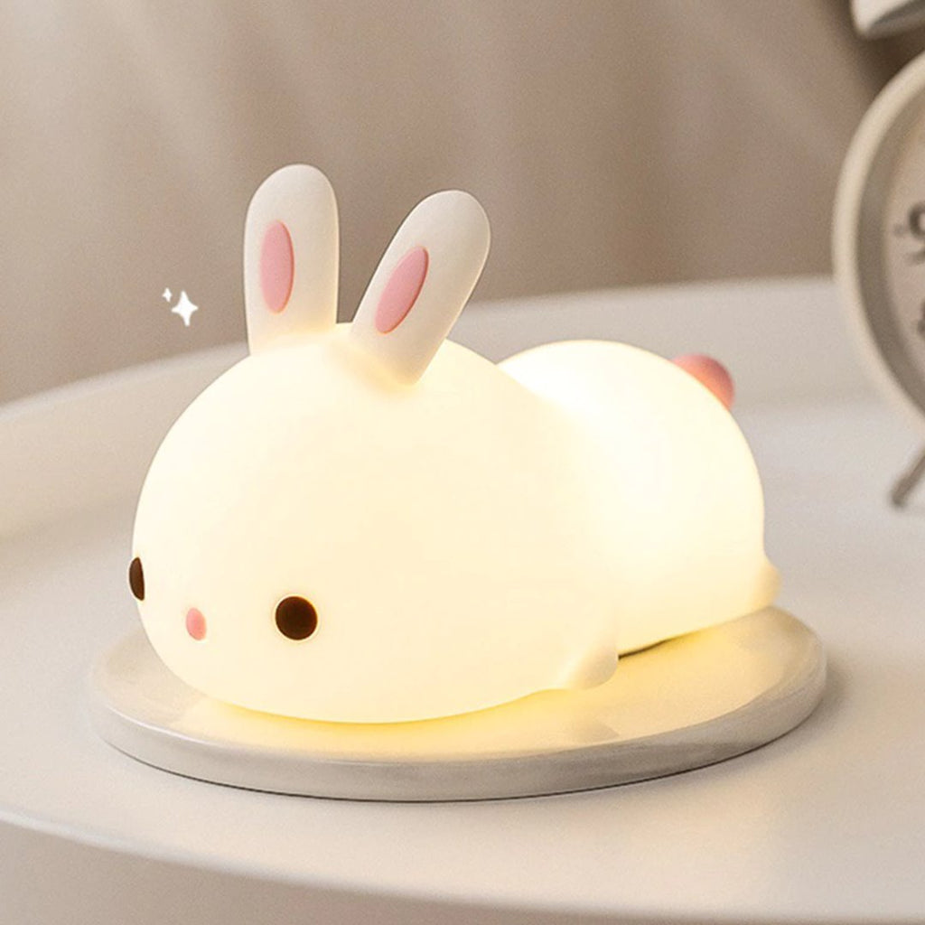 Laying Cat & Bunny LED Night Light - Kawaiies - Adorable - Cute - Plushies - Plush - Kawaii